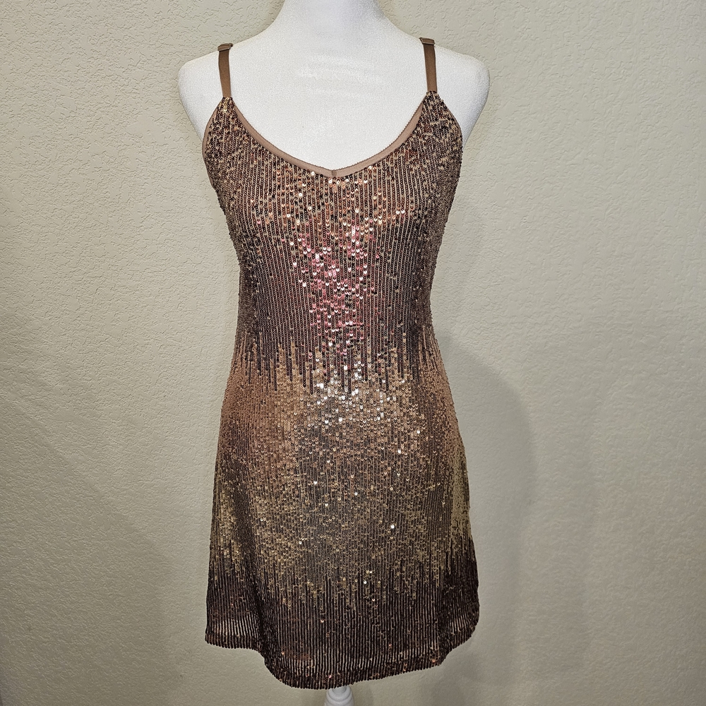 Skies Are Blue Metallic Bronze Top - Picture 9 of 9